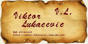 Viktor Lukačević vizit kartica